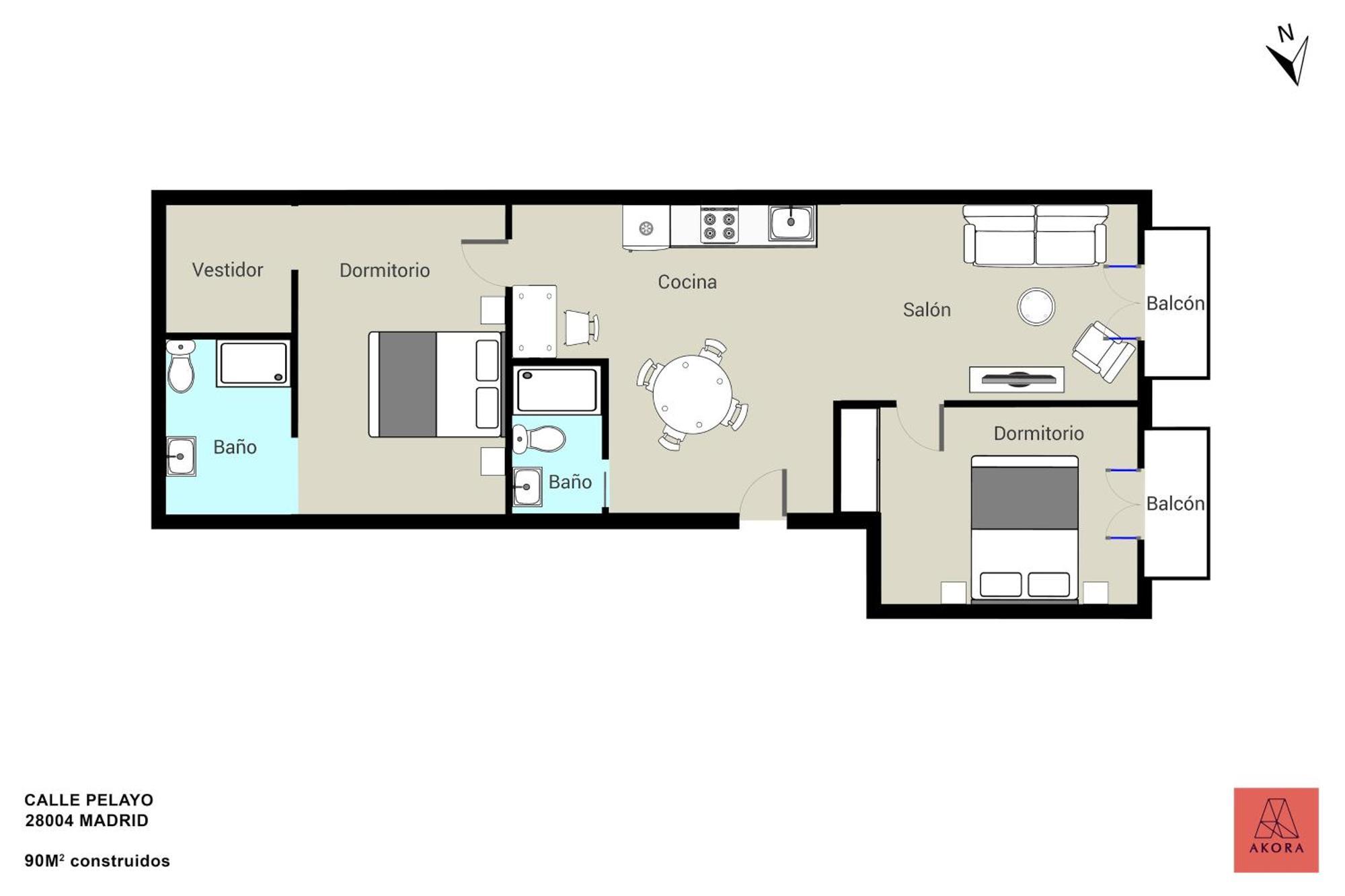Apartment Luxurious 2br/2ba In Chueca Madrid